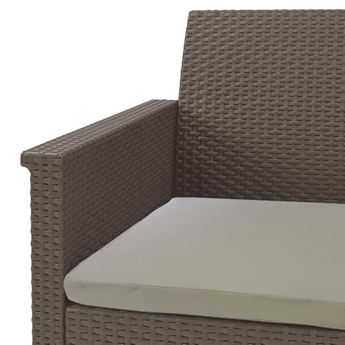 Koll Living Sitzkissen für Gartenmöbel, Taupe, Verschiedene Größen (2 Stück, 56x33x5 cm, Taupe) von Koll Living