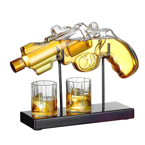 Geschenke für Männer, Vater, Kollea Whisky-Dekanter-Set mit Gläsern, einzigartiges Geburtstags-Einzugsgeschenk für ihn, Ehemann, Opa, cooler Tequila-Schnapsspender für die Hausbar von Kollea
