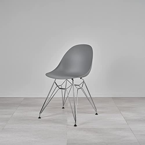 Kollecture Carine Stuhl mit Chromgestell | 7 Farbe Grau Kollecture Carine Stuhl mit Chromgestell | 7 Farbe Grau von Kollecture