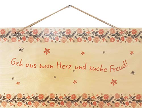 Kollektion Reuter Wandbild aus Sperrholz; 18 x 30 cm; Motiv: Geh aus mein Herz und suche Freud! von Kollektion Reuter