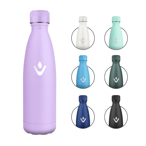 Edelstahl Trinkflasche 500ml, Thermo Wasserflasche BPA-frei, Vakuum Isolierflasche Auslaufsicher, Trinkflasche Kohlensäure, Thermosflasche für Sport, Büro, Schule, Reisen, Fitness, Wandern, Radfahren Edelstahl Trinkflasche 500ml, Thermo Wasserflasche BPA-frei, Vakuum Isolierflasche Auslaufsicher, Trinkflasche Kohlensäure, Thermosflasche für Sport, Büro, Schule, Reisen, Fitness, Wandern, Radfahren von KollyKolla