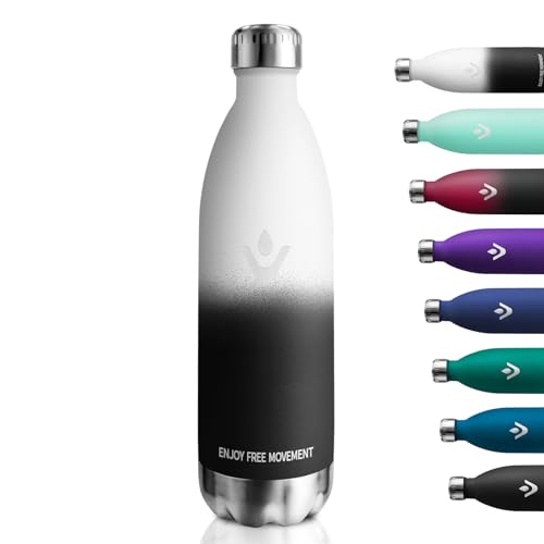 Thermosflasche 1L, Wasserflasch Kohlensäure Geeignet, Isolierflasche BPA-Frei Auslaufsicher, Vakuum Thermosflasche, Trinkflasche Edelstahl für Sport, Erwachsener, Kinder, Fussball, Uni, Reisen Thermosflasche 1L, Wasserflasch Kohlensäure Geeignet, Isolierflasche BPA-Frei Auslaufsicher, Vakuum Thermosflasche, Trinkflasche Edelstahl für Sport, Erwachsener, Kinder, Fussball, Uni, Reisen von KollyKolla