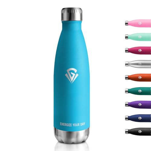 Thermosflasche 500ml, Trinkflasche Kohlensäure Geeignet, Trinkflasche BPA-Frei, Auslaufsicher Doppelwandig Thermoskanne, für Fitness, Laufen, Büro, Kinder, Erwachsene, Camping, Fitness, Sprudel Thermosflasche 500ml, Trinkflasche Kohlensäure Geeignet, Trinkflasche BPA-Frei, Auslaufsicher Doppelwandig Thermoskanne, für Fitness, Laufen, Büro, Kinder, Erwachsene, Camping, Fitness, Sprudel von KollyKolla