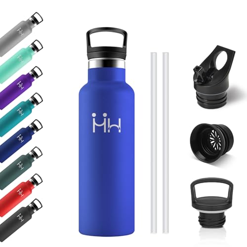 Thermosflasche 500ml, Wasserflasche Kohlensäure Geeignet, Auslaufsicher, Trinkflasche Kinder mit Strohhalm, BPA-frei, Doppelwandige Vakuumisolierte, Isolierflasche für Schule, Reisen, Camping, Büro von KollyKolla