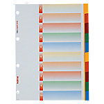 Kolma Longlife Blanko Register DIN A4 hoch Mehrfarbig Mehrfarbig 10-teilig PP (Polypropylen) A4 Portrait 4 Löcher 10 Blatt von Kolma