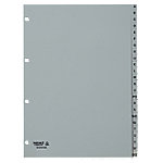 Kolma Register DIN A4 hoch Grau 24-teilig Perforiert Kunststoff A - Z 24 Blatt von Kolma