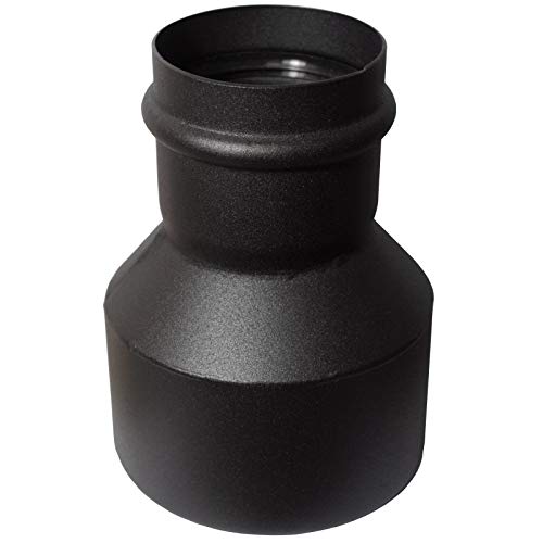 Kolor-Knajp Pelletrohr DN 80 mm Rauchrohr Pellet Ofenrohr T-Stück Bogen Rosette Wandfutter Kamine Zubehör Rohr Bogen T-Stück Kaminhaube Rosette (Erweiterung 80/150 mm) von Kolor-Knajp