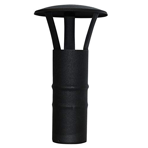 Kolor-Knajp Pelletrohr DN 80 mm Rauchrohr Pellet Ofenrohr T-Stück Bogen Rosette Wandfutter Kamine Zubehör Rohr Bogen T-Stück Kaminhaube Rosette (Regenhaube) von Kolor-Knajp