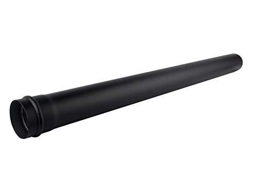 Kolor-Knajp Pelletrohr DN 80 mm Rauchrohr Pellet Ofenrohr T-Stück Bogen Rosette Wandfutter Kamine Zubehör Rohr Bogen T-Stück Kaminhaube Rosette (Rohr 1000 mm) von Kolor-Knajp