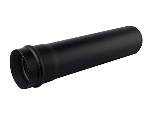 Kolor-Knajp Pelletrohr DN 80 mm Schwarz - Rauchrohr Pellet Ofenrohr T-Stück Bogen Rosette Wandfutter Kamine Zubehör Rohr Bogen T-Stück Kaminhaube Rosette (Rohr 250 mm) von Kolor-Knajp