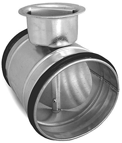 Wickelfalzrohr Bogen Lüftungsgitter Wetterschutzgitter Enddeckel Verbinder (Ø 100 mm, Drosselklappe) von Kolor-Knajp