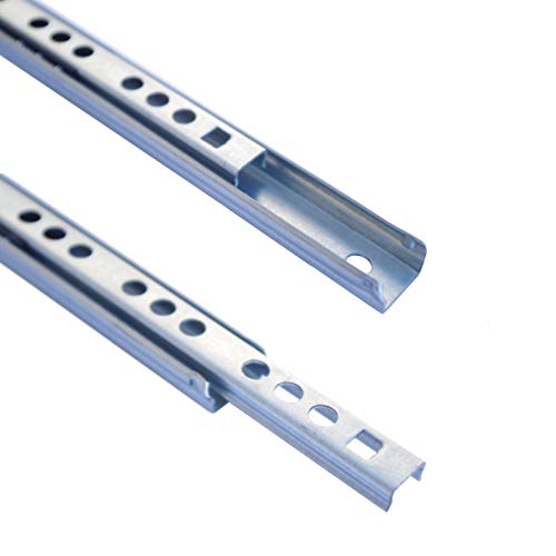 Kolor 1 Paar 17 mm Teleskopschienen Schubladenschienen Schubladenauszug Teilauszug (Länge: 246 mm (1 Paar)) von Kolor