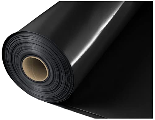 Baufolie Typ 200, Typ 300 Abdeckfolie Estrichfolie PE Folie schwarz 4x25m 100m² (Typ 200-4m x 25m (100m²)) von Kolor