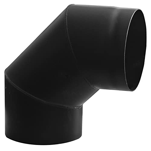 KOLOR DN 150 mm Rauchrohr 2 mm Kaminrohr Abgasrohr Ofenrohr Bogen Rosette Wandfutter (Bogen 90°) von Kolor