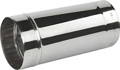 Kolor Edelstahl Rauchrohr Kaminaufsatz Ofenknie Ofenrohr Abgasrohre Rosette Regenhut Rohr Bogen T-Stück Kaminhaube Grundplatte (DN 100 mm, Rohr 330 mm) von Kolor