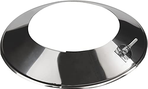 Kolor Edelstahl Rauchrohr Kaminaufsatz Ofenknie Ofenrohr Abgasrohre Rosette Regenhut Rohr Bogen T-Stück Kaminhaube Grundplatte (DN 150 mm, Abdeckrosette) von Kolor
