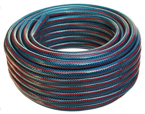 Gartenschlauch 4 lagig Wasserschlauch Schlauch 1/2" 3/4" 1" 15m 20m 25m 30m 50m (3/4" Zoll, 20 Meter Blau) von Kolor