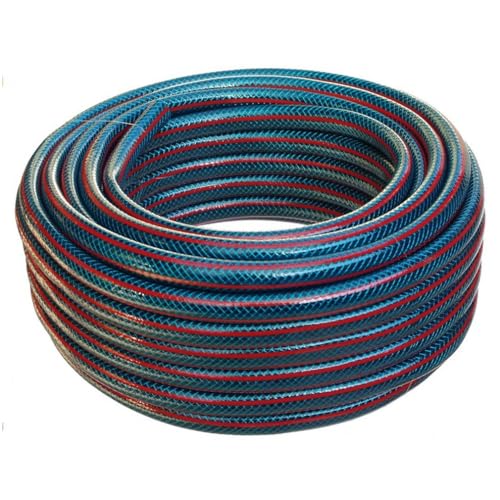 Gartenschlauch 4 lagig Wasserschlauch Schlauch 1/2" 3/4" 1" 15m 20m 25m 30m 50m (3/4" Zoll, 20 Meter Blau) von Kolor