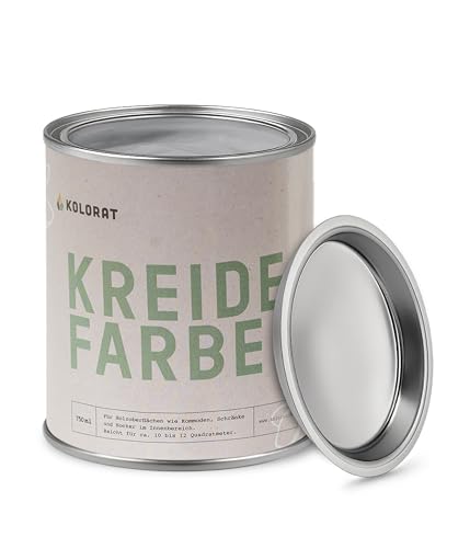 Kolorat Kreidefarbe für Möbel Grau – 750 ml Holzfarbe – Kieselklang Nr. 114, matter Lack für Möbel innen – Hochdeckend & umweltfreundlich – DIN EN 71-3 geprüft – Made in Germany Kolorat Kreidefarbe für Möbel Grau – 750 ml Holzfarbe – Kieselklang Nr. 114, matter Lack für Möbel innen – Hochdeckend & umweltfreundlich – DIN EN 71-3 geprüft – Made in Germany von Kolorat