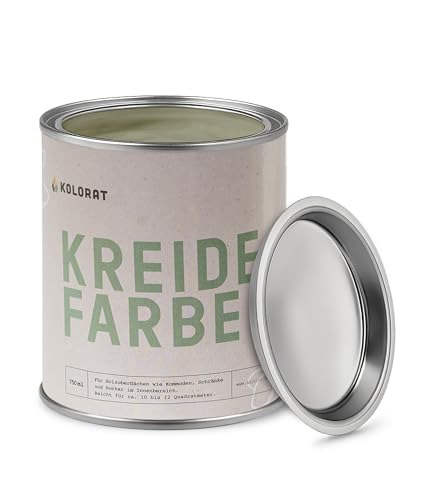 Kolorat Kreidefarbe für Möbel Grüngrau – 750 ml Holzfarbe – Basaltmoos Nr. 126, matter Lack für Möbel innen – Hochdeckend & umweltfreundlich – DIN EN 71-3 geprüft – Made in Germany Kolorat Kreidefarbe für Möbel Grüngrau – 750 ml Holzfarbe – Basaltmoos Nr. 126, matter Lack für Möbel innen – Hochdeckend & umweltfreundlich – DIN EN 71-3 geprüft – Made in Germany von Kolorat