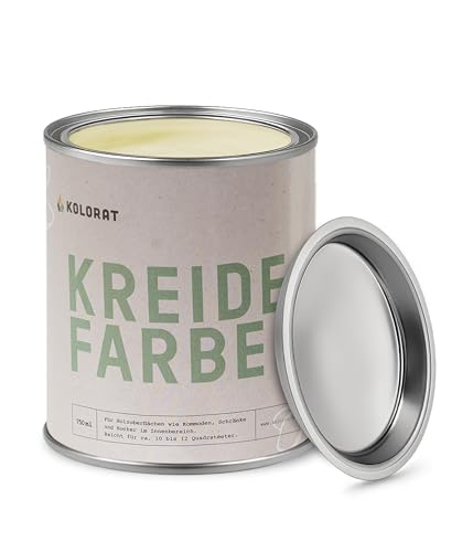 Kolorat Kreidefarbe für Möbel Pastellgelb – 750 ml Holzfarbe – Holunderblüte Nr. 129, matter Lack für Möbel innen – Hochdeckend & umweltfreundlich – DIN EN 71-3 geprüft – Made in Germany Kolorat Kreidefarbe für Möbel Pastellgelb – 750 ml Holzfarbe – Holunderblüte Nr. 129, matter Lack für Möbel innen – Hochdeckend & umweltfreundlich – DIN EN 71-3 geprüft – Made in Germany von Kolorat
