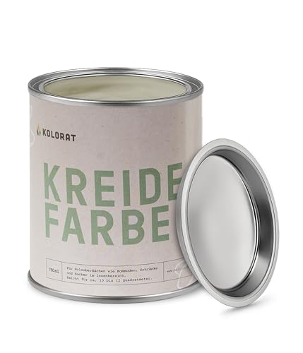 Kolorat Kreidefarbe für Möbel Salbeigrün – 750 ml Holzfarbe – Salbeiwind Nr. 127, matter Lack für Möbel innen – Hochdeckend & umweltfreundlich – DIN EN 71-3 geprüft – Made in Germany Kolorat Kreidefarbe für Möbel Salbeigrün – 750 ml Holzfarbe – Salbeiwind Nr. 127, matter Lack für Möbel innen – Hochdeckend & umweltfreundlich – DIN EN 71-3 geprüft – Made in Germany von Kolorat