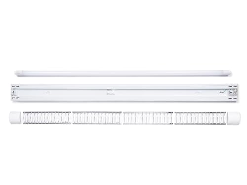 Koloreno Hermetische Leuchte R1 1x120cm und 1x LED-Leuchtstoffröhre 18W - Lampe Deckenstrahler - Leuchtstoffröhre LED - Leuchtstofflampe - Universalbeleuchtung - Farbe Weiß - Neutralweiß (4500K) von Koloreno