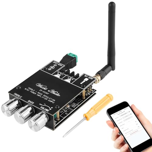 Bluetooth Verstärker Modul Hifi Stereo - 2.0 Audio Amplifier Board Mini Digital Endstufe Platine Bass und Treble Tuner mit Antenne 2X50W Bluetooth Verstärker Modul Hifi Stereo - 2.0 Audio Amplifier Board Mini Digital Endstufe Platine Bass und Treble Tuner mit Antenne 2X50W von Kolrid