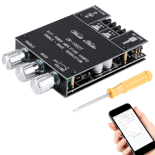 Bluetooth Verstärker Modul Hifi Stereo - 2.0 Audio Amplifier Board TPA3116D2 Mini Digital Endstufe Verstärker Platine Bass und Treble Tuner 2X100W 12V-24V Bluetooth Verstärker Modul Hifi Stereo - 2.0 Audio Amplifier Board TPA3116D2 Mini Digital Endstufe Verstärker Platine Bass und Treble Tuner 2X100W 12V-24V von Kolrid
