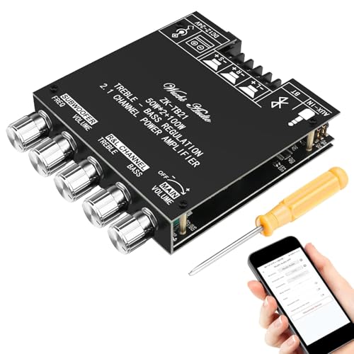 Bluetooth Verstärker Modul Hifi Stereo - 2.1 Audio Amplifier Board TPA3116D2 Mini Digital Tuner Endstufe Platine Class D 2X50W+100W 12V-24V Bluetooth Verstärker Modul Hifi Stereo - 2.1 Audio Amplifier Board TPA3116D2 Mini Digital Tuner Endstufe Platine Class D 2X50W+100W 12V-24V von Kolrid