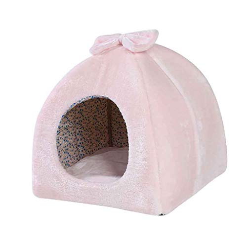 Katzenbett Kolylong® Winter Warm Haustierbett Weich Plüsch Einfarbig Katze Kuschelhöhle Kleine Hund Gemütliche Bett Iglu Bett Höhle Zwinger für Katzen Welpen und Kleine Hunde von Koly-Hundebett