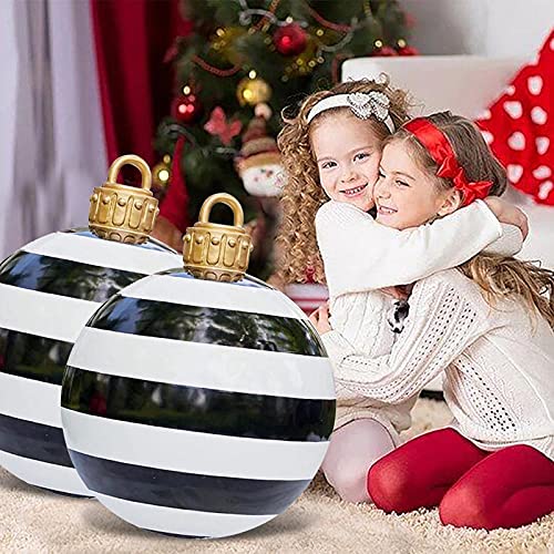 Koly-Hundebett 60cm Weihnachtsdekorationen Weihnachten Aufblasbar Ball, Weihnachtskugel aus PVC, Aufblasbarer Ball, Christbaumkugel Weihnachtskugel Personalisiert BaumschmuckWeihnachtskugeln von Koly-Hundebett