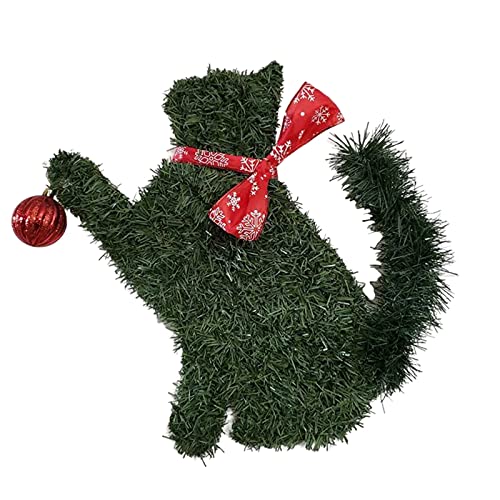 Kolylong® Katze Hund Kranz Weihnachtskranz Türkranz für Haustür Thanksgiving Erntedankfest Party Dekor Weihnachts Kranz Kits Girlande Türkranz für Weihnachten Indoor Outdoor Decor von Koly-Hundebett