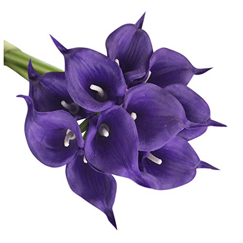 Kolylong® Künstliche Blumen Blumen Die nie Verblassen Pflanzen Plastikblumen Calla Lilie Bouquet Blumen Kunstblumen Deko Braut Home DIY Garten Büro Hochzeit Dekor Geschen von Koly-Hundebett