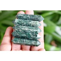 Grüner Aventurin Double Terminated Crystal Point Bleistift Doppelpunktstifte Hand Geschnitten Für Grid von KomalCrystals