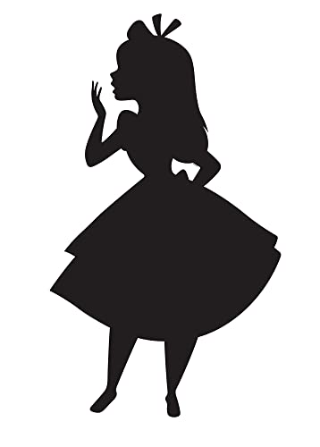 Komar Alice Silhouette - Größe: 50 x 70 cm, Wandbild, Poster, Kunstdruck (ohne Rahmen), Disney von Komar