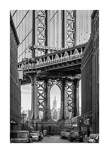 Komar Brooklyn Bridge - Größe: 50 x 70 cm, Wandbild, Poster, Kunstdruck (ohne Rahmen), PURE Boutique von Komar