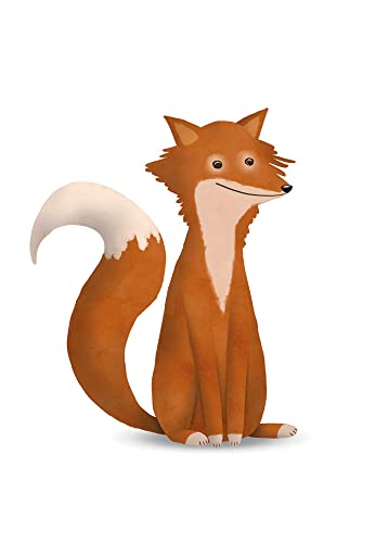 Komar Cute Animal Fox - Größe: 50 x 70 cm, Wandbild, Poster, Kunstdruck (ohne Rahmen), PURE Boutique von Komar