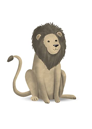 Komar Cute Animal Lion - Größe: 50 x 70 cm, Wandbild, Poster, Kunstdruck (ohne Rahmen), PURE Boutique von Komar