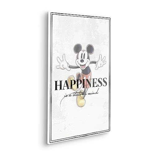 Disney 100 Keilrahmenbild im Echtholzrahmen - Mickey Be Kind - Größe 40 x 60 cm - Kinderzimmer, Leinwandbild, Wandbild von Komar