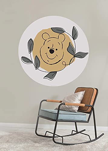 Komar Disney DOT runde und selbstklebende Vlies Fototapete von Disney - Winnie Pooh Garland - Ø Durchmesser 125 cm - Babytapete, Kinderzimmer, Wandtattoo - DD1-037 von Komar