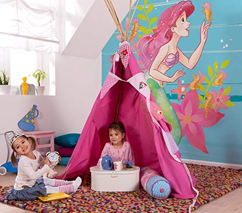 Komar Disney Vlies Fototapete - Ariel Little Friends - Größe: 250 x 250 cm (Breite x Höhe) - Kinderzimmer, Tapete - IADX5-009 von Komar