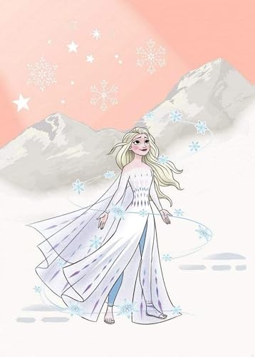 Komar Disney Vlies Fototapete - Frozen Winter Magic - Größe: 200 x 280 cm (Breite x Höhe) - Elsa, Mädchenzimmer, Kindertapete, Kinderzimmer, Tapete - IADX4-041 von Komar