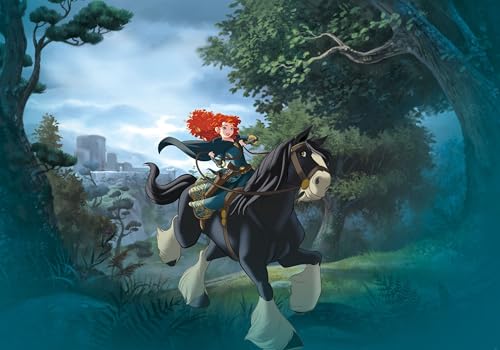 Komar Disney Vlies Fototapete - Merida Riding - Größe: 400 x 280 cm (Breite x Höhe) - Kinderzimmer, Wandtapete, IADX8-002 von Komar