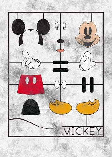 Komar Disney Vlies Fototapete - Mickey Kit - Größe: 200 x 280 cm (Breite x Höhe) - Maus, Kindertapete, Kinderzimmer, Tapete - IADX4-053 von Komar