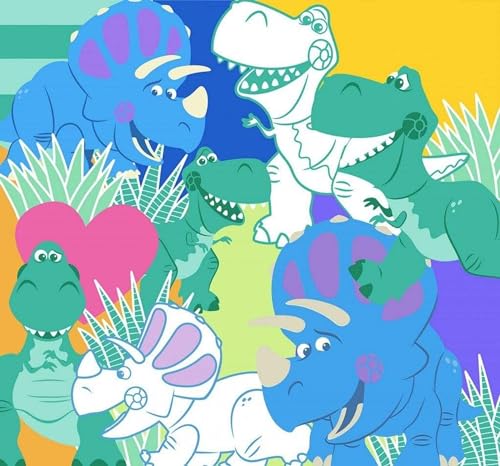 Komar Disney Vlies Fototapete - Toy Story Rex and Trixie - Größe: 300 x 280 cm (Breite x Höhe) - Dino, Jurassic, Dinosaurier, Kinderzimmer, Tapete - IADX6-087 von Komar