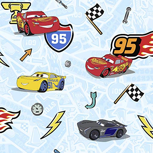 Komar Disney Vlies Tapete - Cars Lets Race - 1 Rolle - Größe: 10,05 x 0,53 m - Kinderzimmer, Lightning, Auto, Rennwagen, Bunt Komar Disney Vlies Tapete - Cars Lets Race - 1 Rolle - Größe: 10,05 x 0,53 m - Kinderzimmer, Lightning, Auto, Rennwagen, Bunt von Komar