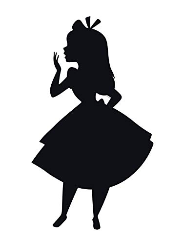 Disney Wandbild von Komar | Alice Silhouette | Kinderzimmer, Babyzimmer, Dekoration, Kunstdruck | Größe 30x40cm (Breite x Höhe) | ohne Rahmen | WB008-30x40 von Komar