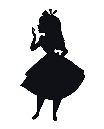 Disney Wandbild von Komar | Alice Silhouette | Kinderzimmer, Babyzimmer, Dekoration, Kunstdruck | Größe 40x50cm (Breite x Höhe) | ohne Rahmen | WB008-40x50 von Komar