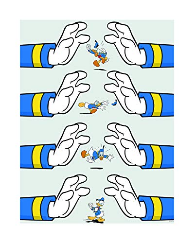 Disney Wandbild von Komar | Donald Duck Hands | Kinderzimmer, Babyzimmer, Dekoration, Kunstdruck | Größe 40x50cm (Breite x Höhe) | ohne Rahmen | WB021-40x50 von Komar